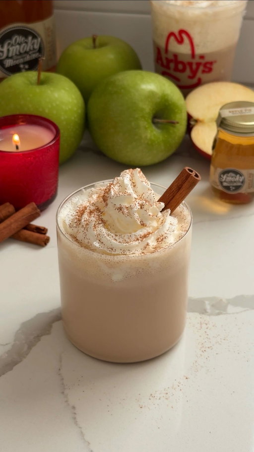 Who wants an Apple Pie à la Mode? 🍎

The new @arbys Apple Pie Shake and the warm, spiced kick of @olesmoky Apple Pie Moonshine come together to make the coziest holiday cocktail you’ll enjoy this season. It’s basically apple pie with vanilla ice cream — but make it a drink.

Ingredients (per serving):
— 3/4 Arby’s Apple Pie Shake (here for a limited time)
— 1 @olesmoky Apple Pie Moonshine mini (50mL)
— 1 scoop of vanilla ice cream
— dash of cinnamon and nutmeg
— whipped cream, ground cinnamon, and a cinnamon stick for garnish

Pour Arby’s Apple Pie Shake into a blender, add the Ole Smoky Apple Pie Moonshine Mini, and a dash of cinnamon and nutmeg — blend until fully combined. Pour contents into a glass and top with whipped cream, a dusting of cinnamon, and a cinnamon stick. Enjoy!

#ArbysPartner #OleSmokyPartner

Must be 21 years of age or older to consume alcoholic beverages. Please drink responsibly.