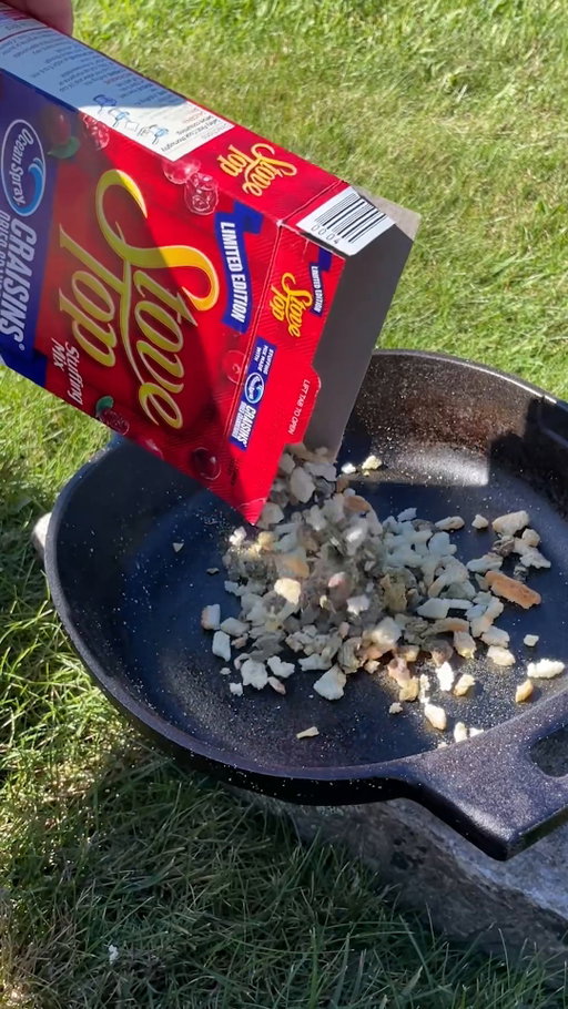 Just some Stove Top x Craisins® crackling by the bog.