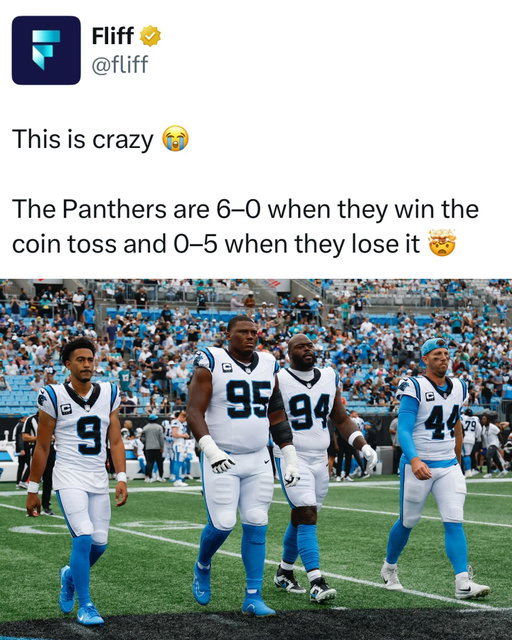The coin toss decides everything for the Panthers this season 👀
