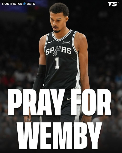 REPORT: San Antonio Spurs star Victor Wembanyama has a left calf strain and is expected to be sidelined for a few weeks. Prayer up 🙏

SWIPE: Draymond: “you little motherf*cker… you f*cking scared of me.” 

Wemby: “what I ain’t f*cking scared of you… watch this.” 

Draymond Green talks about the Wemby alley-oop poster 😭
-

(via: @draymondshow)