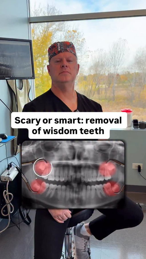 Scary or Smart: removing all wisdom teeth

General educational purposes only. Consult your oral surgeon or dentist for personalized medical advice. #reels #doctor #oralsurgeon #oralsurgery #oralhealth #wisdomteeth #extraction #wisdomteethremoval