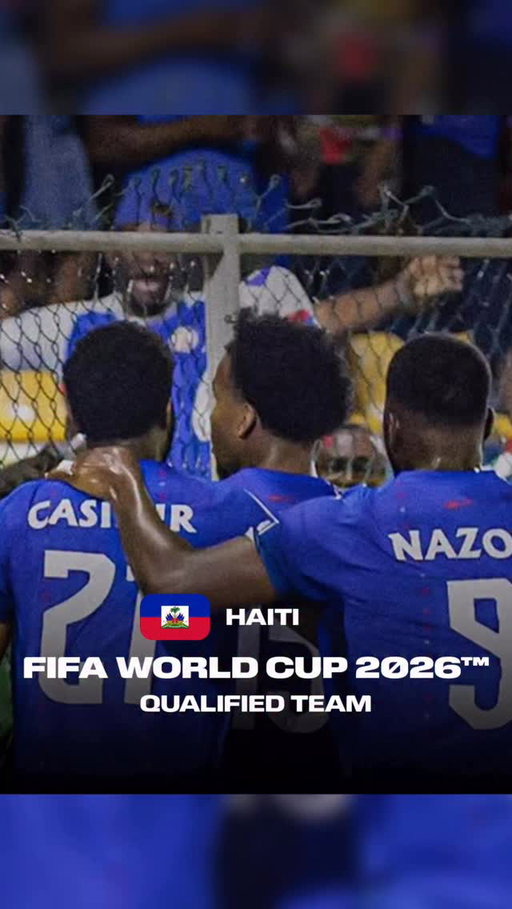 Félicitations Haïti 🇭🇹 pour votre qualification à la Coupe du Monde de la FIFA 2026 au Canada 🇨🇦, au Mexique 🇲🇽 et aux États-Unis 🇺🇸 ! 👏
 
C’est un plaisir de vous voir de retour sur la scène internationale pour la première fois depuis 1974, et nous sommes impatients de vous retrouver à l’occasion de la plus grande Coupe du Monde de la FIFA jamais organisée. 🤝

Congratulations 🇭🇹 Haiti on qualifying for the FIFA World Cup 2026 in 🇨🇦 Canada, 🇲🇽 Mexico, and the 🇺🇸 United States! 👏

As you return to the world stage for the first time since 1974, we are excited to welcome you back, this time to the biggest ever FIFA World Cup in history. 🤝

#FootballUnitesTheWorld ⚽🌎❤️
