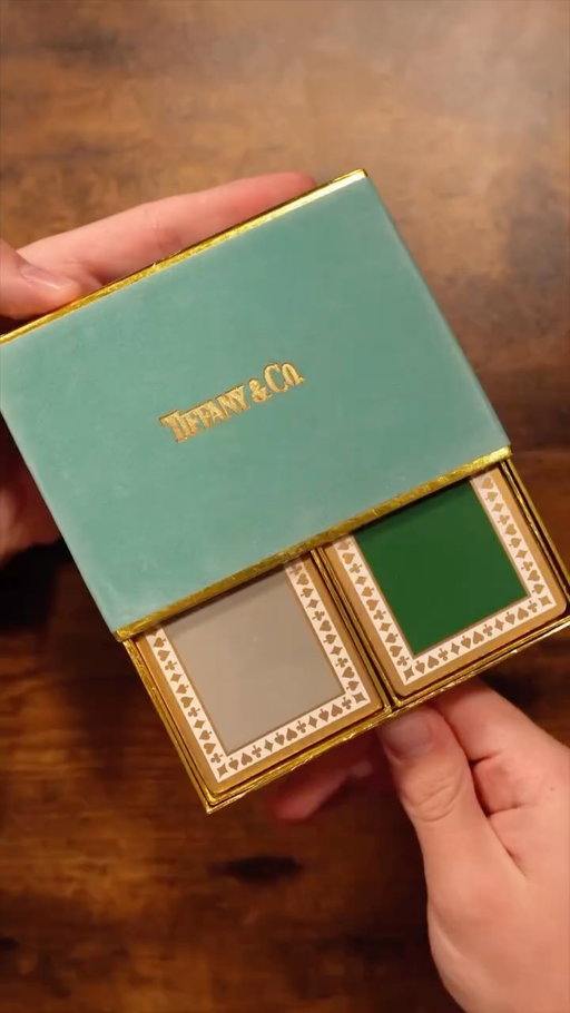What do you think of these Tiffany & Co. playing cards from the 1970s? 
•
Cards by: @tiffanyandco 
•
#cards #card #playingcard #playingcards #shuffle #shuffles #asmr #unboxing #tiffanyandco #unbox #satisfying #skills #danielhuckins #igreels #reel #reels