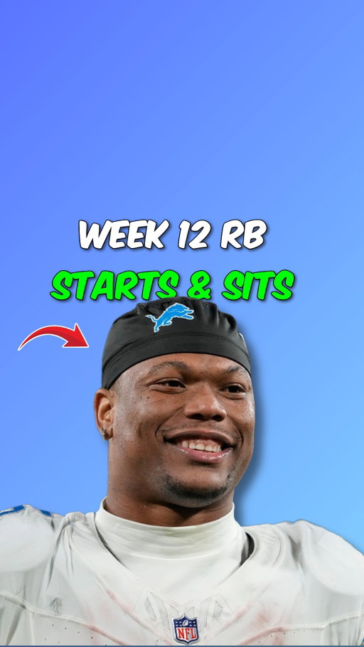 Week 12 Start & Sit RBs🏆⬇️

Start: Woody Marks – dependable volume and efficiency make him a strong Week 12 play.

Sit: Tyrone Tracy – role shrinking and matchup doesn’t favor him this week.

Start: David Montgomery – touchdown machine with a safe floor and real upside.

Sit: Rachaad White – usage dipping and facing a tougher defensive front.

Start: Emmanuel Wilson – trending up with meaningful touches, sneaky flex option.

Sit: Cardinals RBs – unpredictable committee that’s too risky to trust right now.

#FantasyFootball
#FantasyFootballAdvice
#fantasyfootballnews
#FantasyFootballTips #FantasyFootballLeague