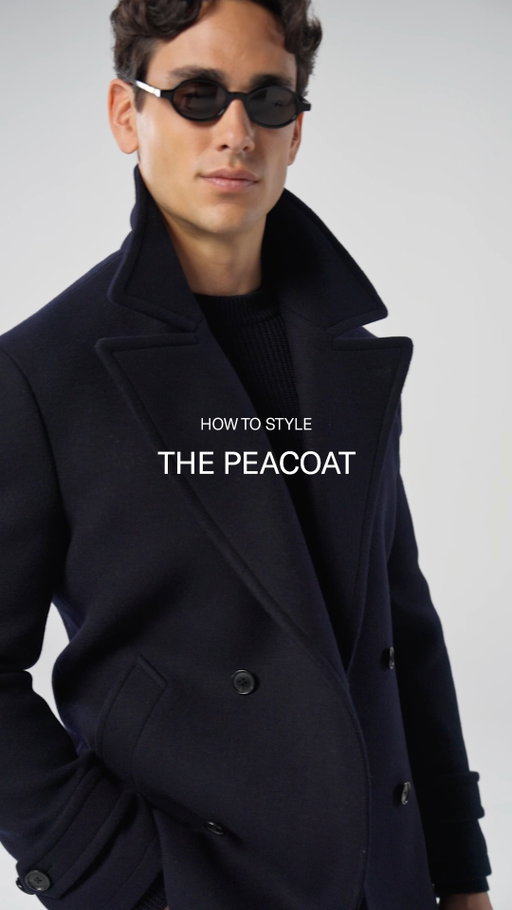 This season’s peacoat — reimagined. Slightly shorter, a touch boxier, and endlessly versatile. Our Style Director  Marc shows you how to style it in sand, navy, and dark brown.