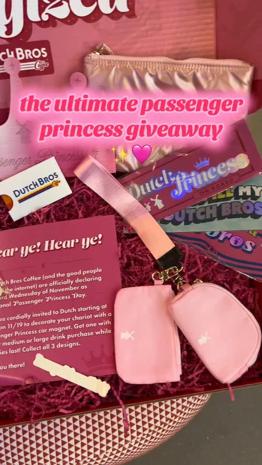 hear ye! hear ye! calling all passenger princesses 👸 we want to treat you to the ultimate passenger princess kit filled with all the necessary items to maintain your princess status

***GIVEAWAY CLOSED***

Here’s how to enter:

✨ like this post
✨ follow @dutchbroscoffee on IG
✨ tag the noble king (or queen!) who takes the driver seat in the comments
✨ extra entry by adding this to your IG Story 

Giveaway opens Wednesday, November 19th at 9am PT and closes Monday, November 24th at 11:59pm PT. The winners will be announced Tuesday, November 25th. NO PURCHASE NECESSARY. US legal residents 18+. Void where prohibited. Restrictions apply. See Official Rules via the link in bio.