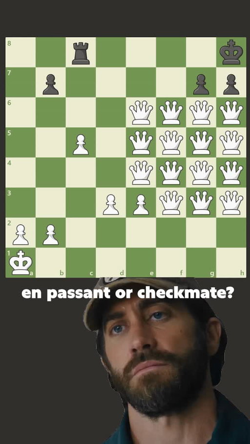 en passant or checkmate?... there is no choice.