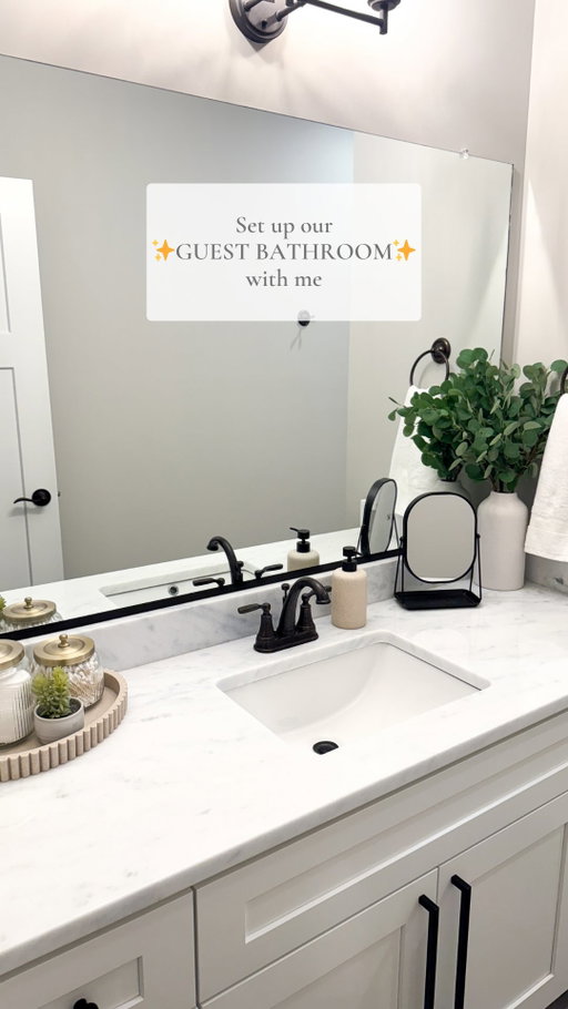 Set up our guest bathroom so we were ready for some overnight guests this past weekend! Comment “guest” and I’ll message you everything I used to set this space up! 

This is the bathroom right next to our guest bedroom and I love how it turned out! I wanted to have everything a guest might need and keep the decor pretty simple!

#guestbathroom #guestbathroomdecor #guestbedroom #hosting #hostingtips #decoratewithme #homedecor #hostingtips #bathroomdecor
