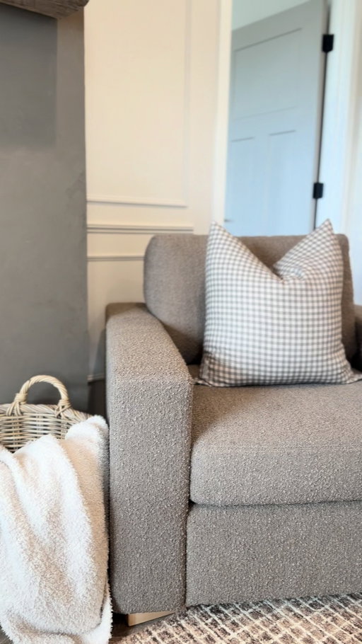 The perfect match for your living room. Shop our holiday sale for up to 35% off sitewide and free white glove delivery included on all orders (a $149 value). 

🔎 Barton Armchair in Hazelnut Performance Bouclé custom-crafted for @authentically.home
