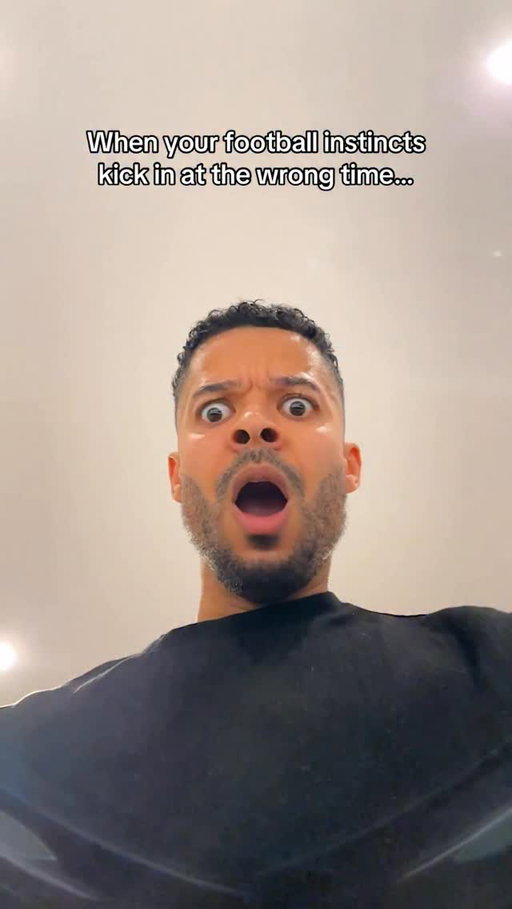 When your football instincts kick in at the wrong time… #football #soccer #instincts