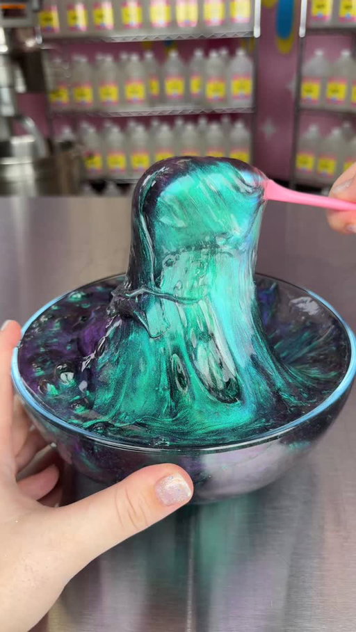 Chameleon pigment is gorgeous, but it’s SO expensive. Would you buy a $65 slime? wanna try our slime? shop Peachybbies.com 🍑