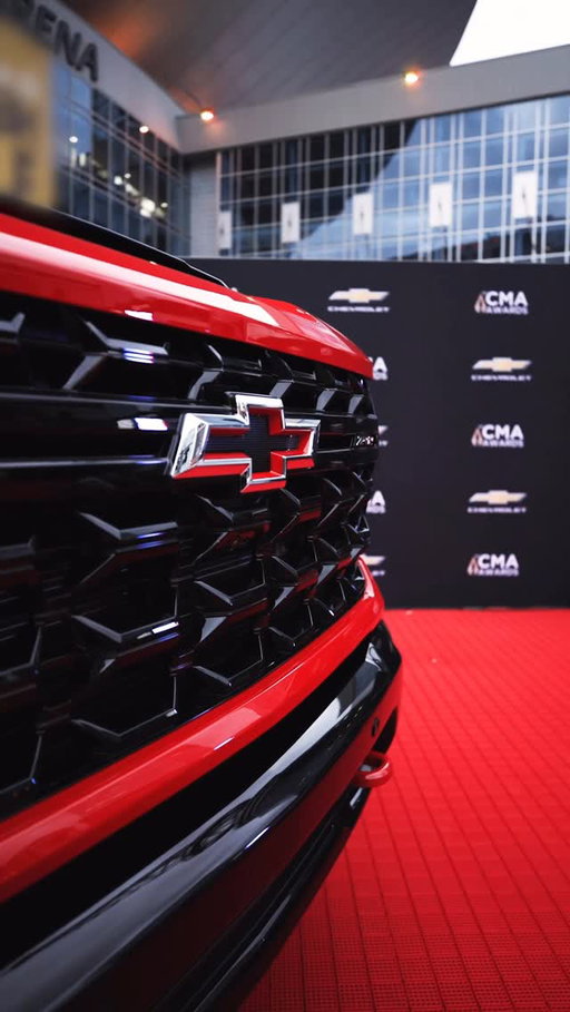 This carpet isn’t just red, it revs. The #Silverado is making its own entrance at “The 59th Annual #CMAawards.”