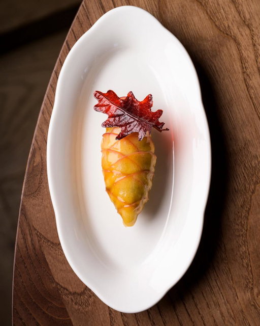 Pâté chaud d'abats / Coings du jardin
 📸 @paul.stefanaggi 

#lemanoirdelarégate #maisonpérou #cuisine #gastronomie #restaurants #nantes #naoned #michelingreenstar #michelinstar #gaultetmillau #laliste1000 #thebestchefawards