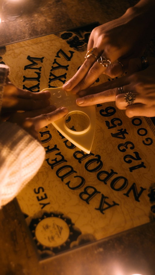 Ouija - Part One of Four 
 Be honest… did you ever play with a Ouija board growing up? 
 Who were you trying to reach? And did anyone ever answer back? 👻

In this month’s Nightmarish TV series, someone definitely does—but the real question is… who? 🔮

New episodes every Thursday.

Writer: @madison_victoria_ 
DP: @jaime_from_c137 
Actors: @rachel_fbabyy @madison_victoria_ @eugenia_gonzales_actress 
1st AC: @oscarmcgr 
Editor: @madison_victoria_ 
 #Ouija #HorrorSeries #Paranormal #SupernaturalThriller #ShortHorror #ouijaboard #ghostencounters #atlantaactors #atlantafilmmaker