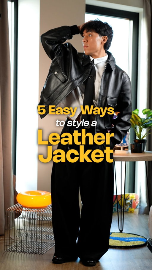 5 Easy ways to style a Leather Jacket! 
leave a like if it helped and lmk which is your favourite ❤️

Outfits linked in bio! 

1. Shirt and Tie
2. Hoodie
3. Tank Top 
4. Button Down
5. Knitwear 

#leatherjacket #fashion #outfit #clothing #malefashion