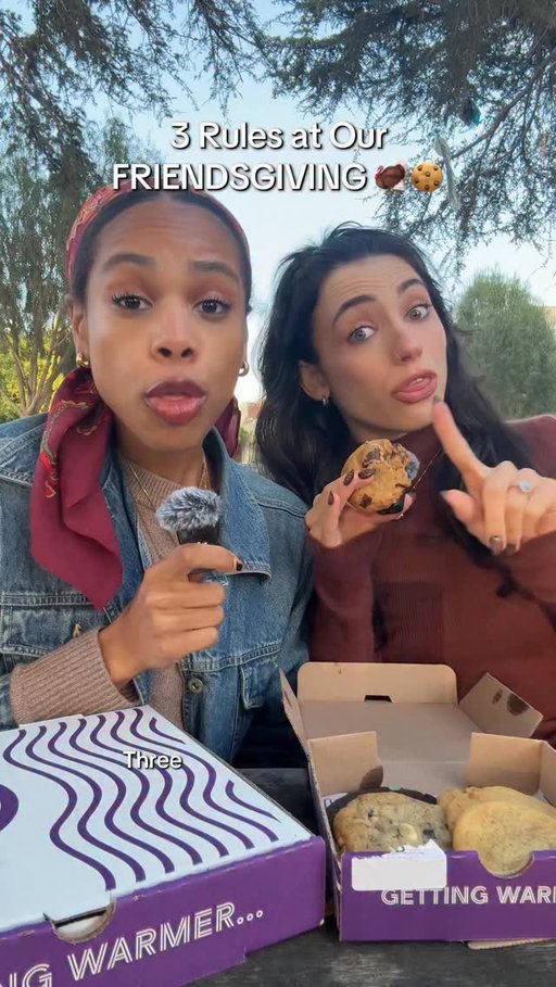 if you show up with a green bean casserole… even bringing @insomniacookies won’t save you #ad #insomniapartner #insomniacookies #friendsgiving #besties #bestiesforever