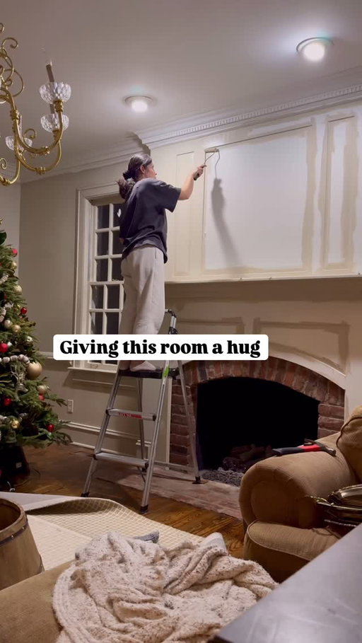 I’ve been craving cozy and comfort in this house… and this color finally gave me both. I painted for 16 hours straight — literally until 4 AM — because once Grant Beige started going up, I couldn’t stop. The whole room shifted from bright and pretty to warm, calm, and lived-in.

And now that it’s painted, the Christmas decor feels right again — the garlands, the brass, the wreaths, the old-world reds.
Bring back the classic, cozy Christmas decor.
The kind that feels collected… not trendy.
The kind that makes a room feel like it’s been loved for a hundred years.

Would you have chosen this color? Most voted for a deep bold color in stories! This space now feels like a great big hug when I walk in thanks to Grant Beige by @benjaminmoore 

#cozychristmas #colonialchristmas #colonialhouse
