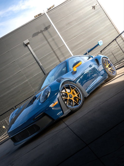 Our client that ordered this paint to sample Manaus Blue (manausblau) 992 GT3RS with Weissach package, Satin Indigo Blue wheels and yellow stitching wanted to add speed yellow exterior highlights to tie the interior and exterior together. You know we love speed yellow. We excited this local #porschefamily member is enjoying his new 911. 

#992gt3rs #pts #gt3rs #porschecolorado