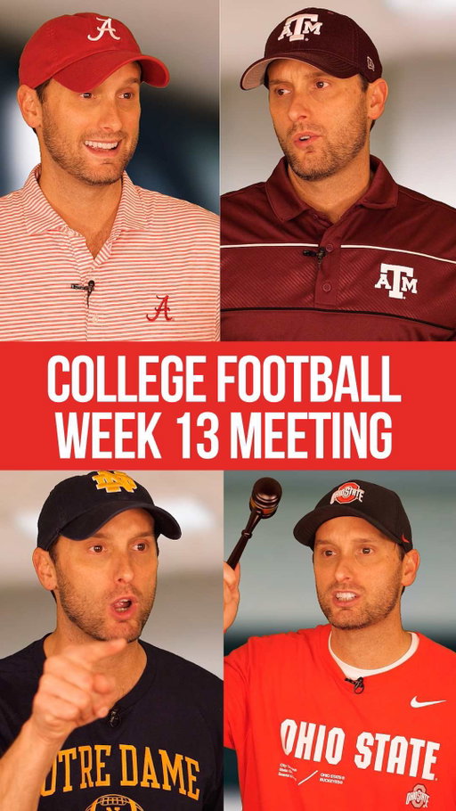 He brought the gavel. 😂 It’s the College Football Cool Kids Club taking on the college football playoff rankings in Week 13!
