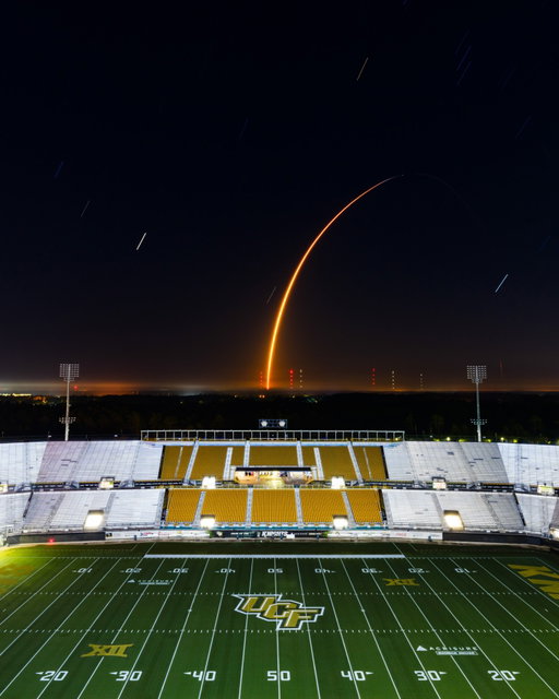 Launch 💯 from the Space Coast in 2025! This 50yd line view never gets old 🤩 #SpaceU
