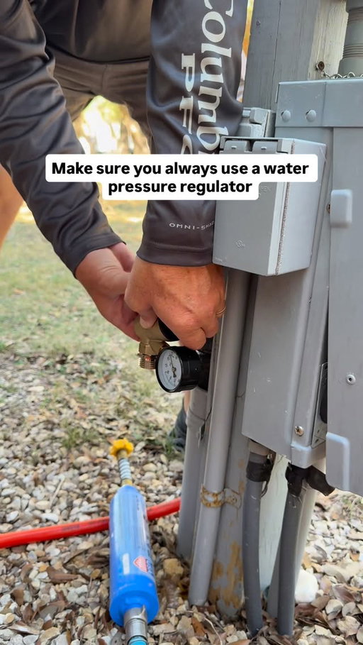 There are a few things that we won’t RV without, and a water pressure regulator is the tip of our list! We go to tons of campgrounds and some have some very high water pressure. If it’s too high it can burst your pipes and we all know water is not great for your RV. 

We use this one from @camco_outdoors You can find it linked in our Amazon store. 

Did your Dad or someone else teach you this?

#rvtips #rvgadgets #rvmusthaves #rvliving #camping #camper #camperlife #rvlife