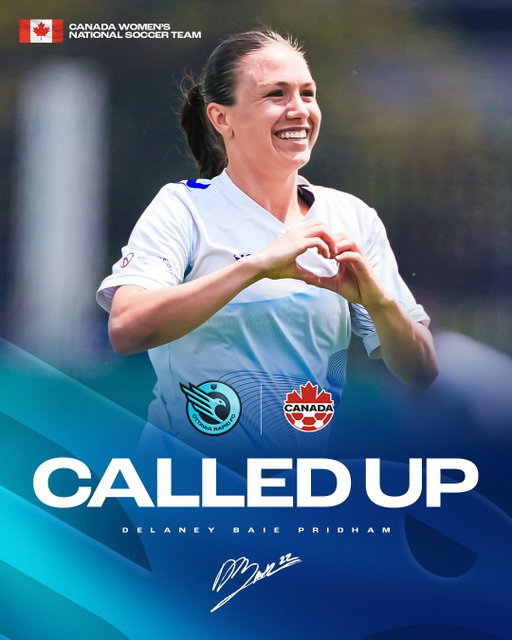 Massive congrats to the NSL Player of the Year Delaney Baie Pridham on her first call up to Canada Women’s National Soccer Team! 🇨🇦 💙

- 

Félicitations à Delaney Baie Pridham, élue joueuse de l'année de la SLN, pour sa première sélection en équipe nationale féminine de soccer du Canada 🇨🇦💙

// @dbaiee @northernsuperleague @canwnt