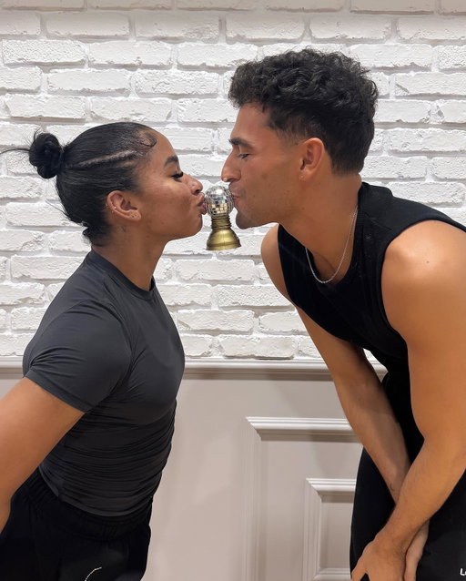 CONGRATS to Jordan and Ezra on making it to the #DWTSFinale! 😊 Comment your positive vibes as they compete for the Len Goodman Mirrorball Trophy on Tuesday 🏆 #DWTS