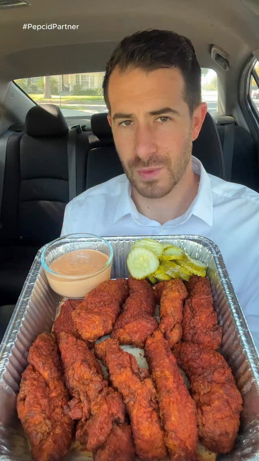 #PepcidPartner Trying Extremely Spicy Fried Chicken with @pepcid Shop it on sale from Black Friday to Cyber Monday on Amazon