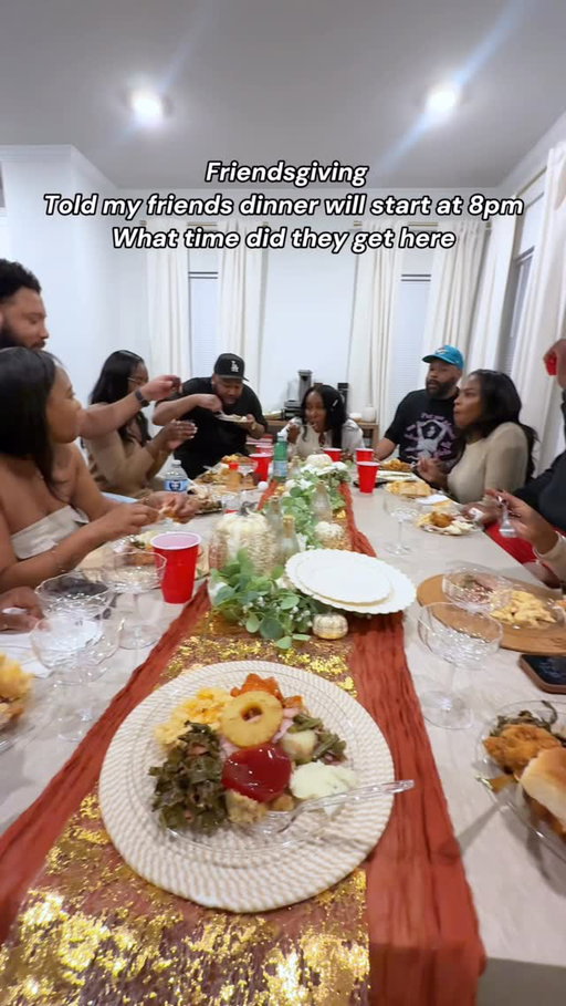 We had our annual #Gangsgiving which is our version of #Friendsgiving ! We call ourselves the gang. Dinner was supposed to be at 8pm what time did everyone arrive. Black people why can’t we ever be on time 😂😂😂

#friendsgiving2025 #friendshipgoals #gang #family