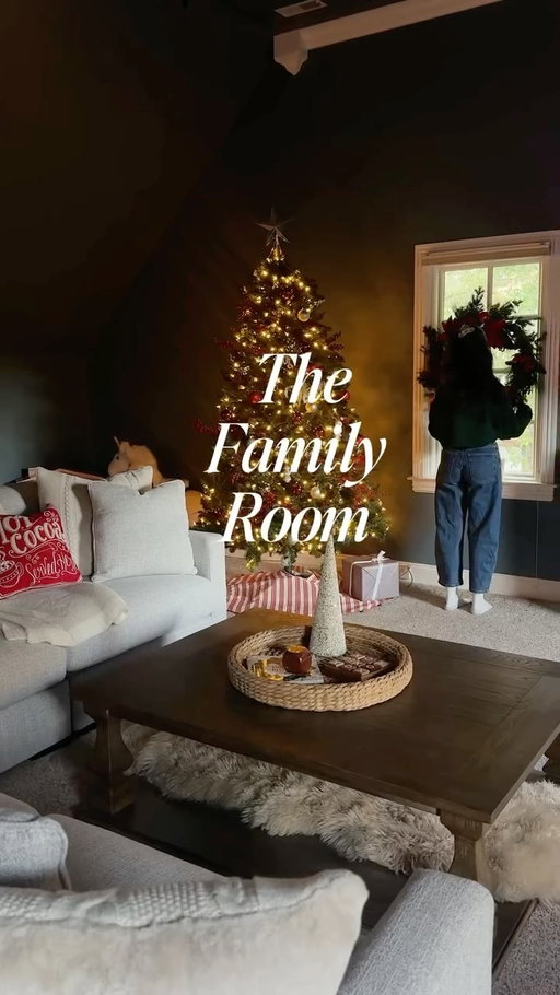Bonus room transformation. Yay!✨ It’s amazing what a little paint and furniture did to warm up this big space. My family spends so much time in here, so I wanted to make it the ultimate cozy escape for all the holiday nights ahead. ❤️ @ashleyofficial had everything we wanted and more, so I’m really happy with how it turned out. Comment ‘shop’ & I can send you links to everything! 💫 #ad #ashleypartner #myasheyhome #AshleyHomefortheHolidays 
https://liketk.it/5A5lA