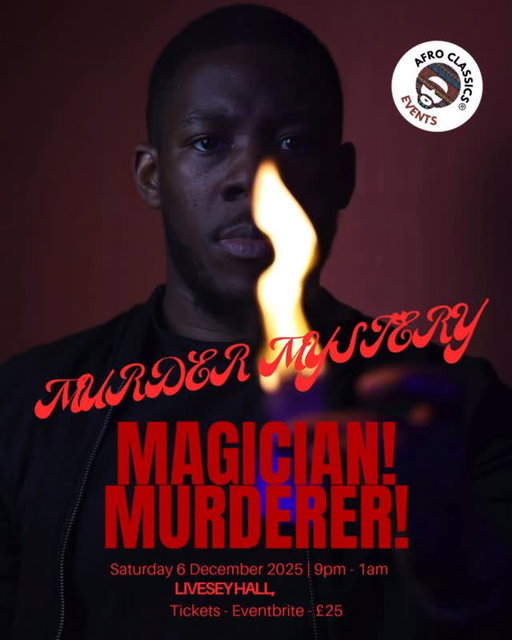 Our Murder Mystery Dinner has been carefully curated to bring together our extended car family for an immersive night of fun, suspense, and unforgettable entertainment.

Afro Classics is pure magic — even if we’re not magicians! That’s why we’re delighted to have the incredible @tksmagic entertaining our guests. Who remembers him from #BritainsGotTalent?

We take real pride in delivering events that go beyond expectations. What makes it even more special is that it’s powered by the generous and selfless support of our incredible community.

The dinner is now SOLD OUT, but you can still join the experience.
Get your evening party tickets via Eventbrite while they last.

Don’t miss out on the vibes, the mystery, and the family connection.

#AfroClassics #MurderMystery #CarFamily #TKSMagic #BritainsGotTalent #ClassicCarCulture #AfterPartyVibes #DressToImpress #CommunityPower #drivingforchange #changingthenarrative #togetherweradiate #communitycollaboration