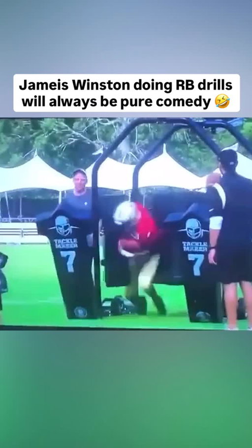 Jameis Winston was out there getting hit sticked by the tackling pads in practice 😅

(🎥 via CoachMoeBU / X, NFL Network)