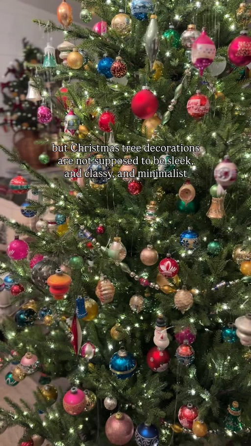I don’t know who needs to hear this but this is your sign to make sure your Christmas tree looks  like joy has thrown up in your house 🎄

I wouldn’t have mine any other way! This year I’m adding about 200 more ornaments 🤣

#christmas #funny #nostalgicchristmas