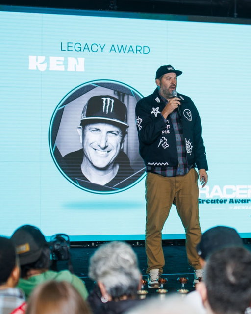 Last night, I had the honor to both present and help accept the @racer.hq Legacy Award on behalf of Ken Block (partially filling in for @mrslucyjonesblock who was in Vegas supporting @liakblock at her final F1 Academy round). I’m stoked to see my good friend, partner and mentor not only continue to win awards for the impact he created in our space, but it’s extra special to me that from this point forward, it will be known as the KEN BLOCK LEGACY AWARD. In addition I was asked to judge the other Creator Award categories. So very cool to see events like this recognize the hard work of the automotive creators today. And of course, a huge congratulations to Creator of the Year (and someone I’m proud to call friend, @ms.emelia. Well deserved!