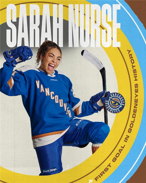 SOUND THE ALARM 🔊

Sarah Nurse scores the first goal in Vancouver Goldeneyes history!
