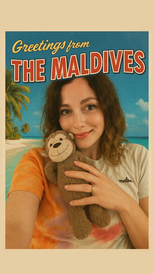 A digital postcard from The Maldives for my girls (see? I wasn’t quite as alone as it might have seemed ;-) 
🤍🥥💭🙊

#solotravel #themaldives #wmaldives #postcardfromtheworld