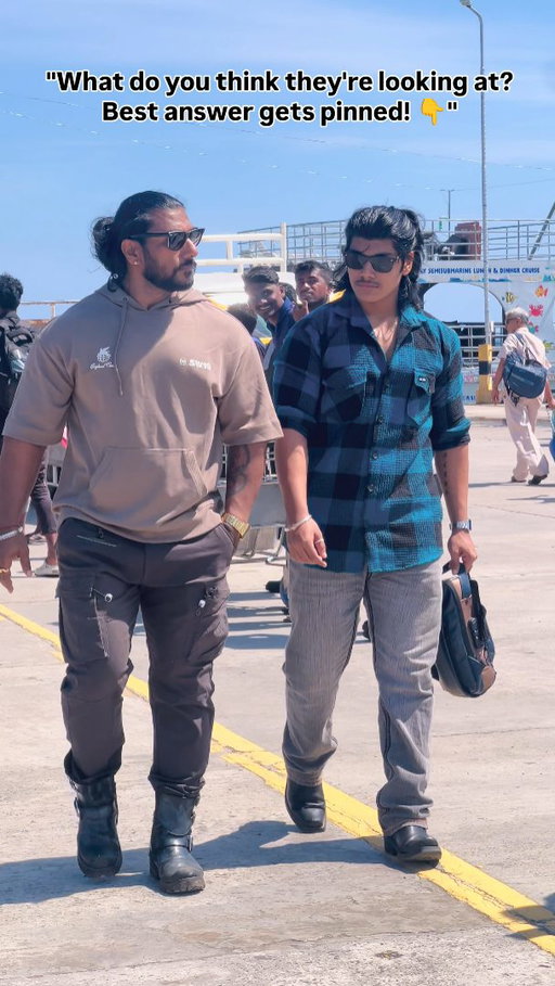 "The man who taught me everything, including how to turn heads." @sangram_chougule_official #dad #son #dadandson