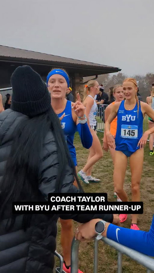 🔊 Coach Taylor immediately found her team after the BYU Cougs finished runner-up at the NCAA XC Championships.

#NCAAXC25 and #CollegeXC coverage presented by @hoka