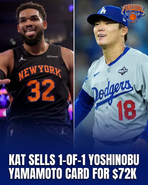 Karl-Anthony Towns pulled a 1-of-1 Yoshinobu Yamamoto baseball card last week. On Thursday, he officially sold the card for $72,000 🤑

——— Follow @FiresideKnicks for more ELITE content 🔥🔥 #NYK #Knicks #NewYorkKnicks #TheMecca #NYKnicks #NBA #Basketball #BingBong #MSG #MadisonSquareGarden
