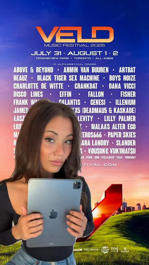 Main stage is stacked. Bass is taking over. Techno girlies winning.
Kx5 in Toronto for the first time….
Who did you scream for when you saw the lineup? 🔥 

Visit veldmusicfestival.com for more information on how to sign up 🔗 

💻 Pre-sale begins Wednesday, November 26th at 10:00 AM
🎟️ Public on begins: Thursday, November 27th at 10:00 AM
💳 Layaway returns at presale