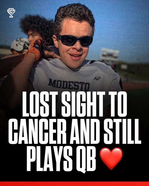 18-year-old Jason Bracy lost his sight to cancer, but he didn’t let it stop him from being a high school quarterback 🥹❤️

His story is AMAZING and inspirational. His dad communicates to him with a walkie talkie in Jason’s helmet as Jason memorizes plays.

Jason’s played positions everywhere ranging from QB to nose guard. INSPIRING 🙌

Follow US (@sportsculture) to stay tapped in if you love sports 🔥