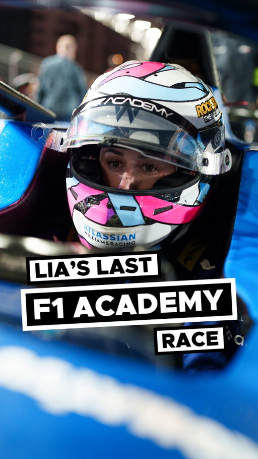 @liakblock suiting up for her last @f1academy race here under the Las Vegas lights. 

Watch her one last time LIVE on F1 Academy’s YT channel!
