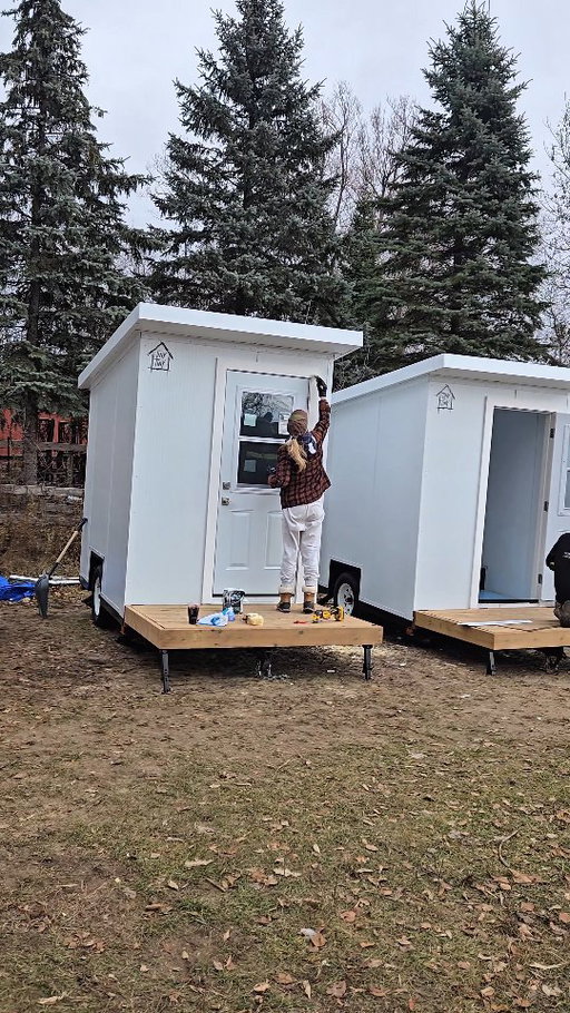 Almost done the tiny homes #helpthehomeless #tinyhome #tinyhouse #offgrid #socialgood