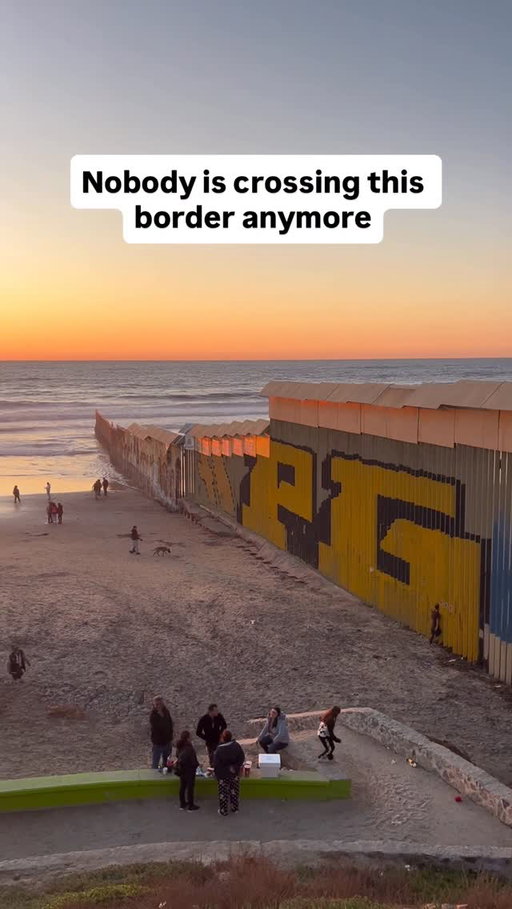 It looks like you could easily walk around the end at low tide

But due to the border patrol anyone crossing is almost certain to be caught and it is much more difficult to stay in the US while waiting for an asylum claim compared to years past.

According to an article in the BBC, illegal crossings at the US Mexico border have hit their lowest level in over half a century according to federal data.

#usborder #tijuana