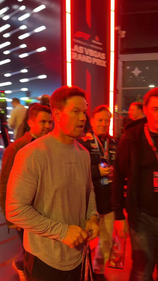 Mark Wahlberg making an entrance at the Las Vegas Grand Prix @markwahlberg @f1lasvegas @f1 #lasvegasgp