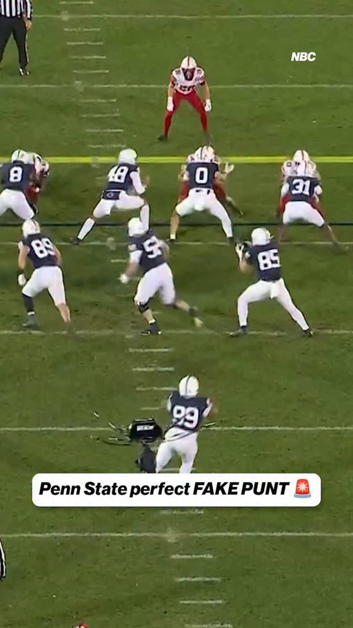 This fake punt from Penn State was too smooth 😮‍💨