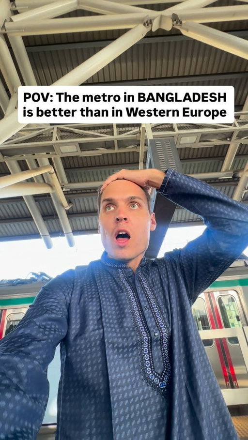 When Bangladesh has better Metros than the US💀 #solotravel #bangladesh #metro