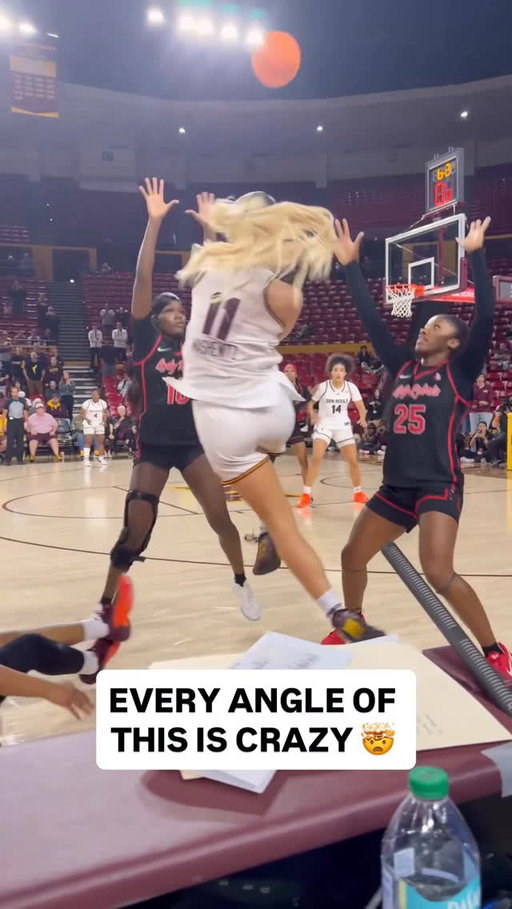 Jaw on the floor. We can’t stop replaying this no look three 😳

#NCAAWBB x 🎥 @itsbybritt