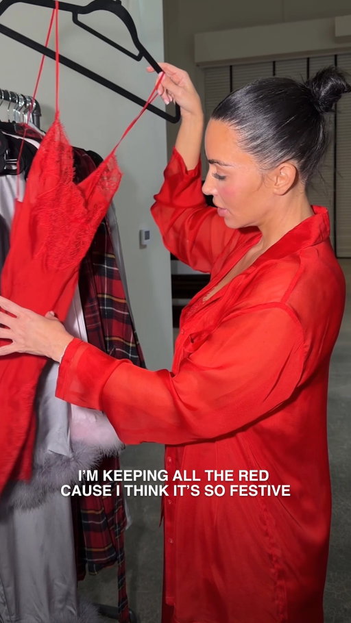 Raise the romance with 30% off our most-coveted styles. Shop the SKIMS Black Friday Sale for a limited time.

Kim Kardashian wears the SKIMS Romance Cami and Button Up Shirt and Pant Set.