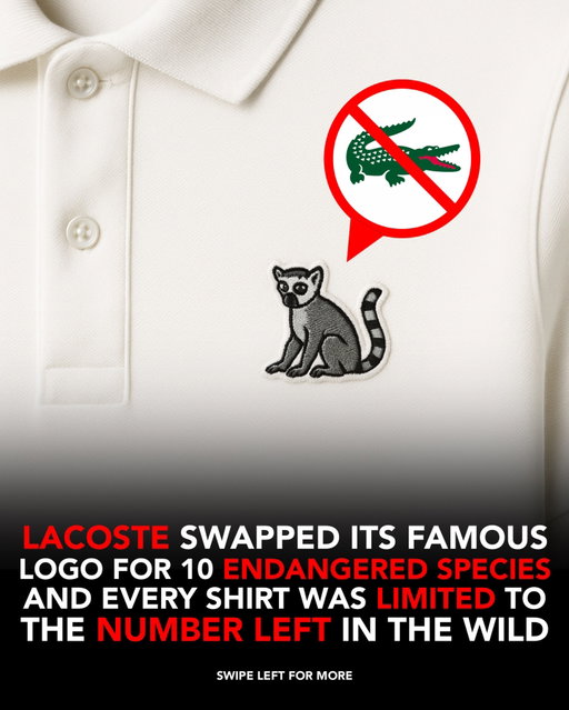 Lacoste did something no one expected:

they removed their iconic crocodile and replaced it with 10 endangered species and the number of polos made for each animal matched how many were left in the wild.

Each shirt became as rare as the species it represented.

Instead of creating another “awareness campaign,” Lacoste turned exclusivity into a message.
The fewer animals left, the fewer shirts made, making every polo feel like a statement, not merchandise.

It’s a masterclass in branding:

Use scarcity not just to sell a product, but to tell a story people can’t ignore.

Follow @biz.insider for more business insights.